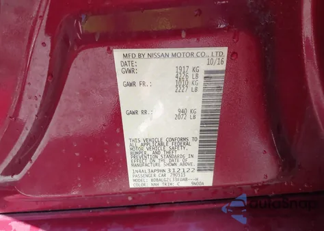 2017 Nissan Altima 2.5 S from USA, damaged, VIN 1N4AL3AP9HN312122